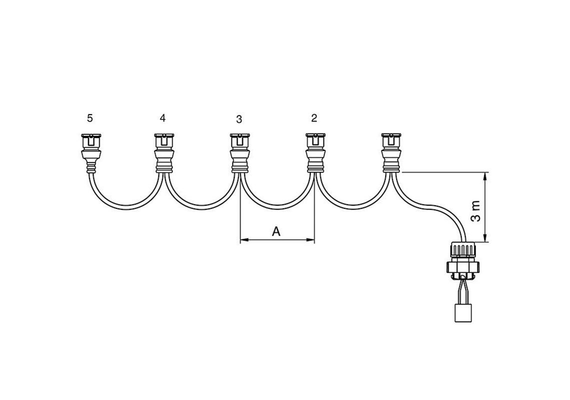 Side marker harness 3 connectors JPT 5,5 m